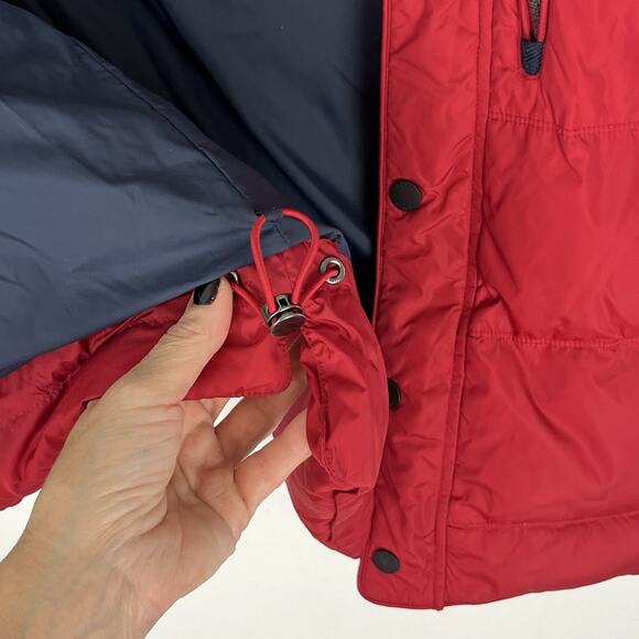 Orvis Men’s Duck Down Puffer Vest Full Zip Snap Outdoorsy Rugged Large Red - Picture 5 of 10